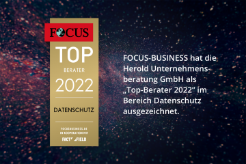 Herold Unternehmensberatung von FOCUS-BUSINESS als “Top-Berater 2022” ausgezeichnet